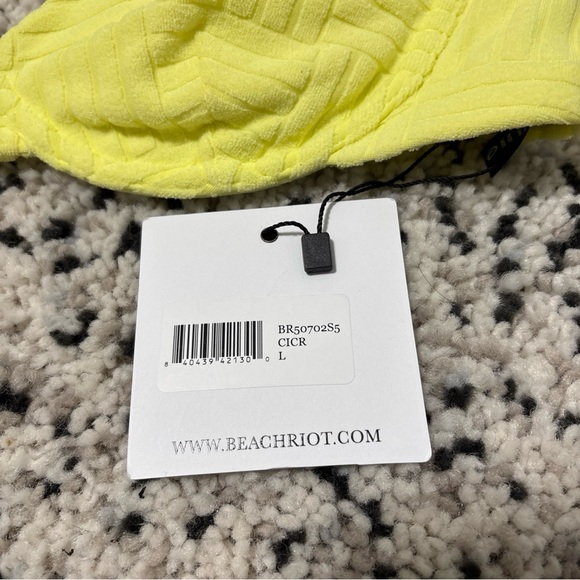 Beach Riot Yellow Bikini Top Large - Picture 8 of 11